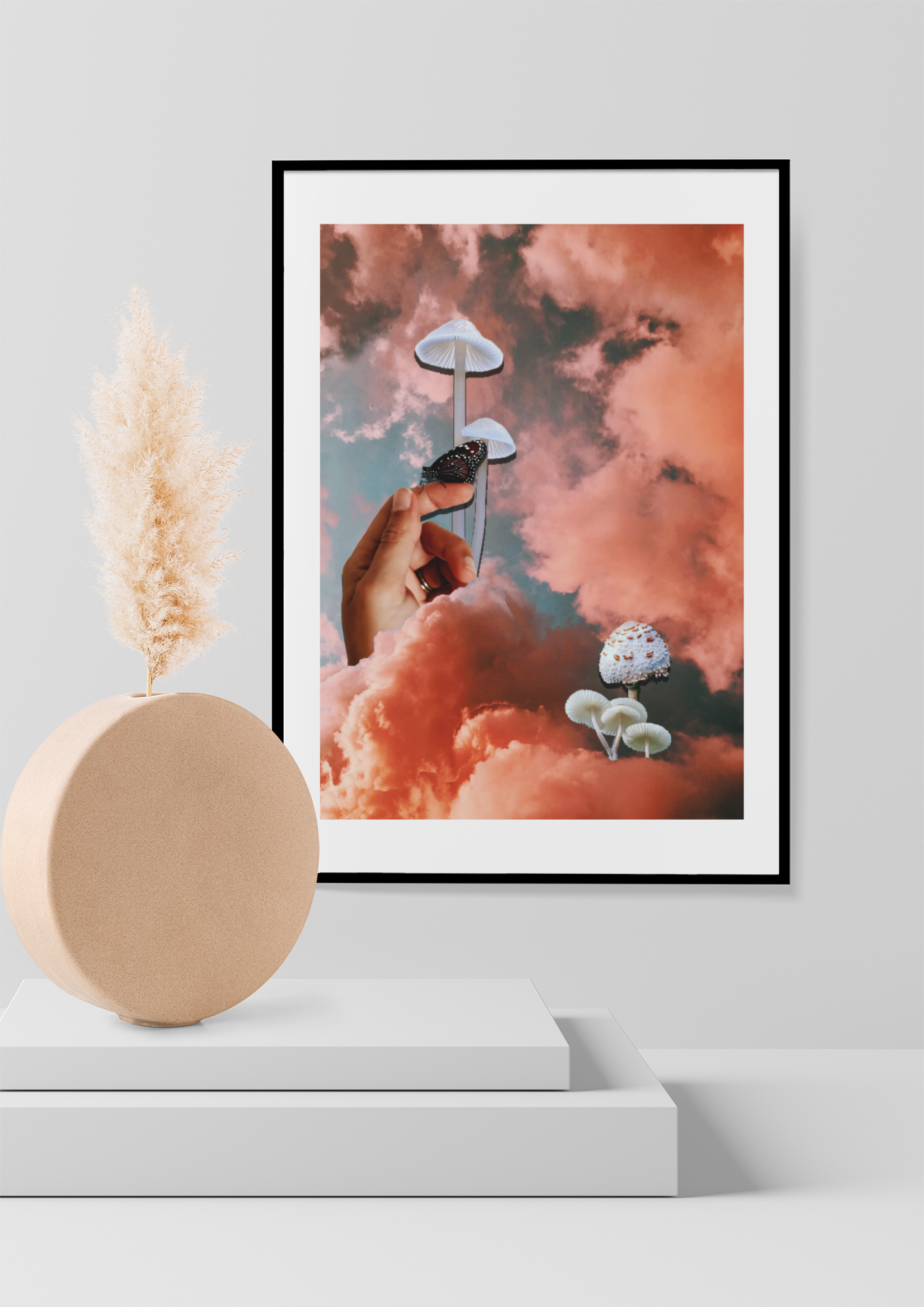 Up in the Clouds Collage Poster