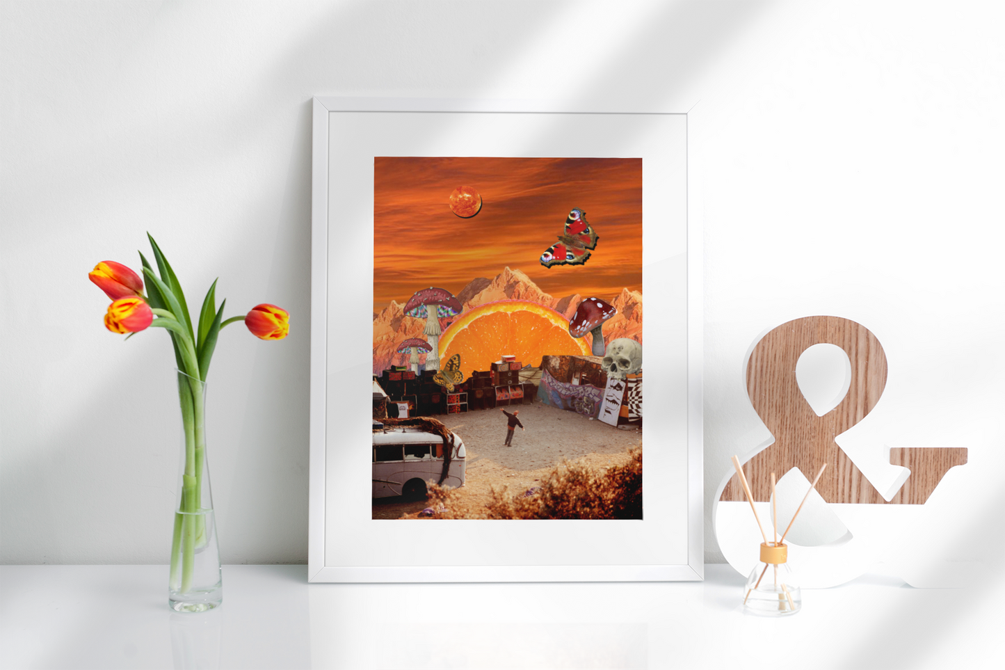 Butterfly Boy Collage Poster