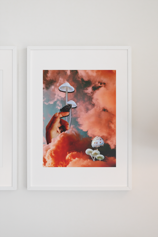 Up in the Clouds Collage Poster