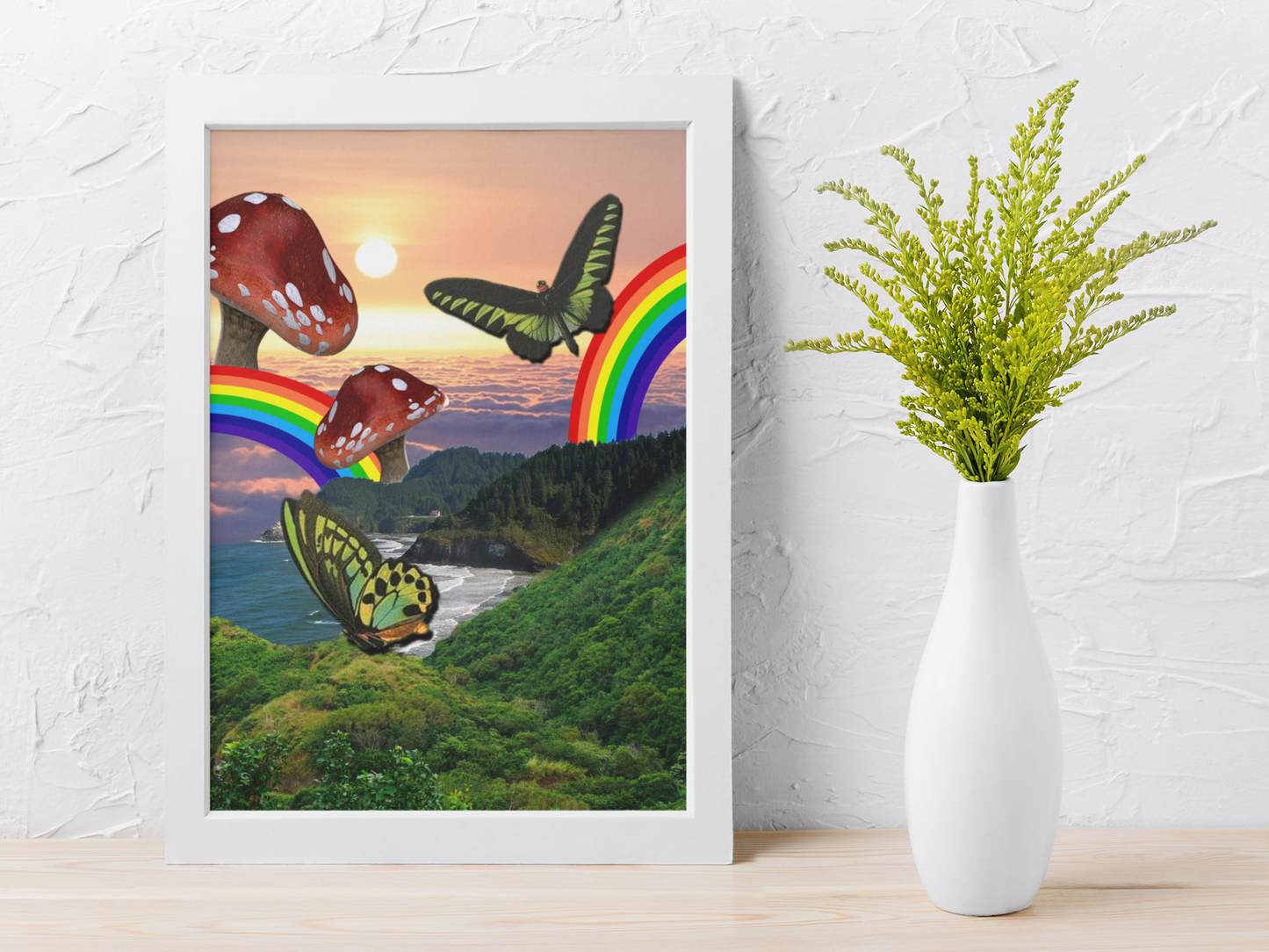 Flutter Mountain Collage Print