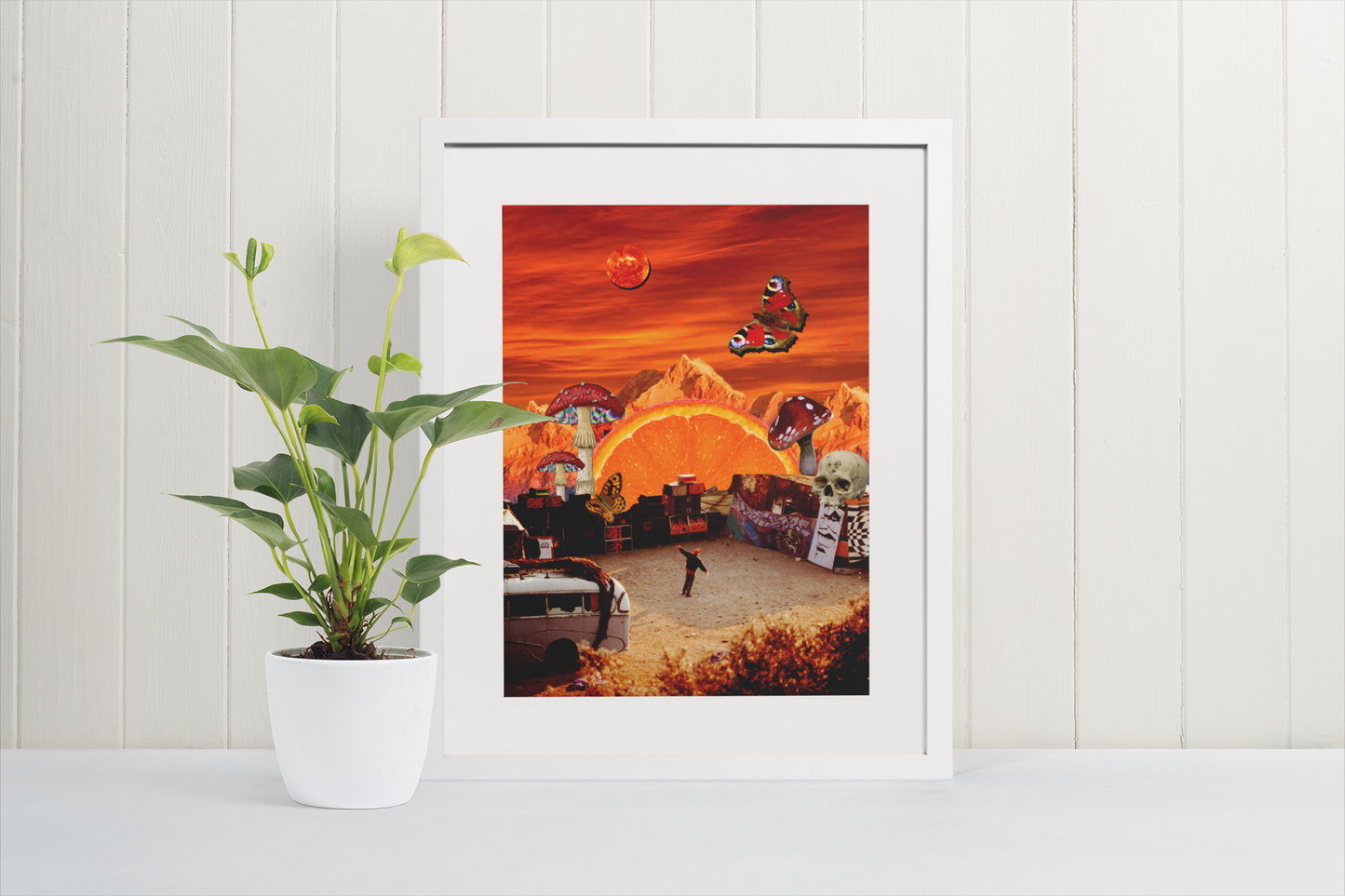Butterfly Boy Collage Poster