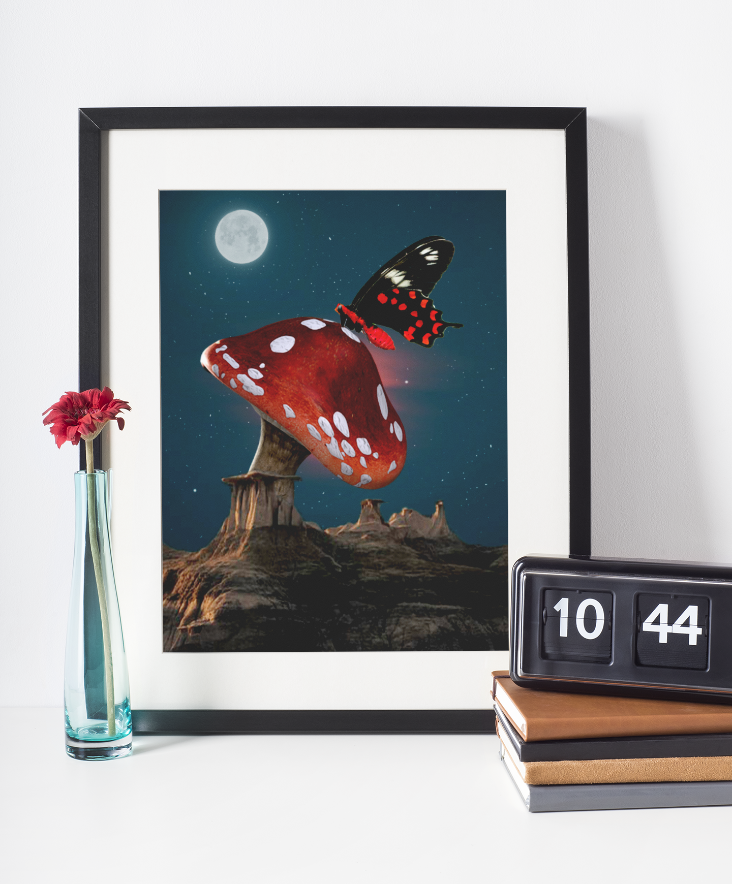 Night Fly Collage Poster