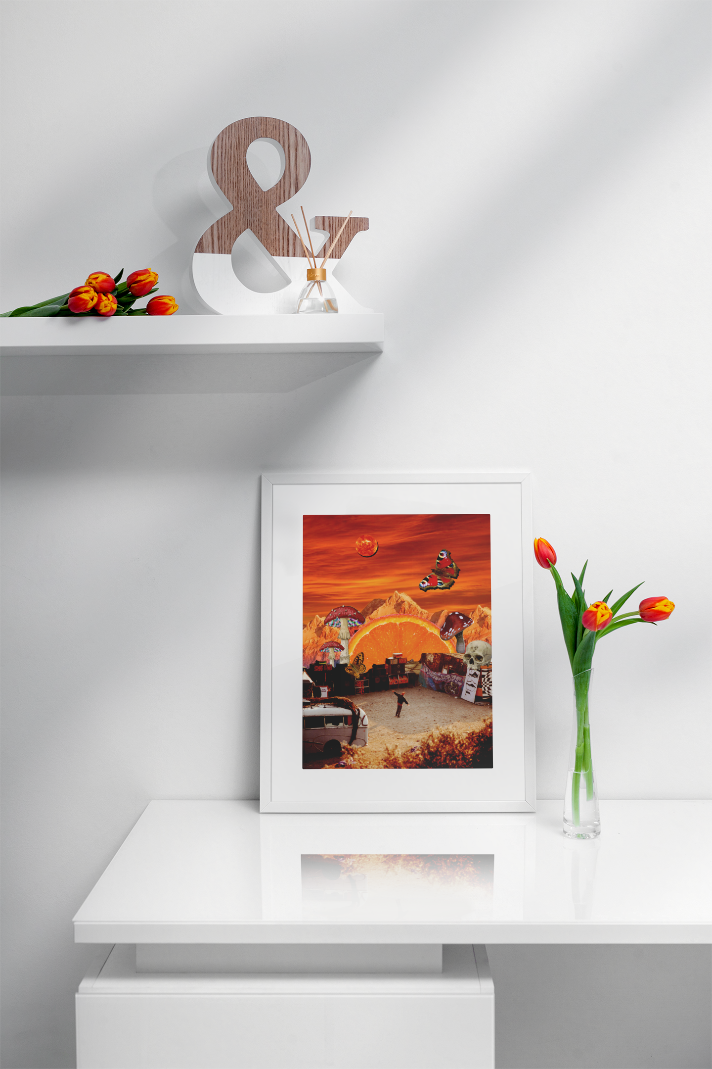 Butterfly Boy Collage Poster